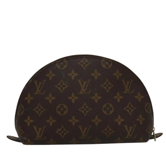 LOUIS VUITTON Monogram Trousse Demi Ronde Cosmetic Pouch M47520 LV Auth 109998 - Picture 3 of 14